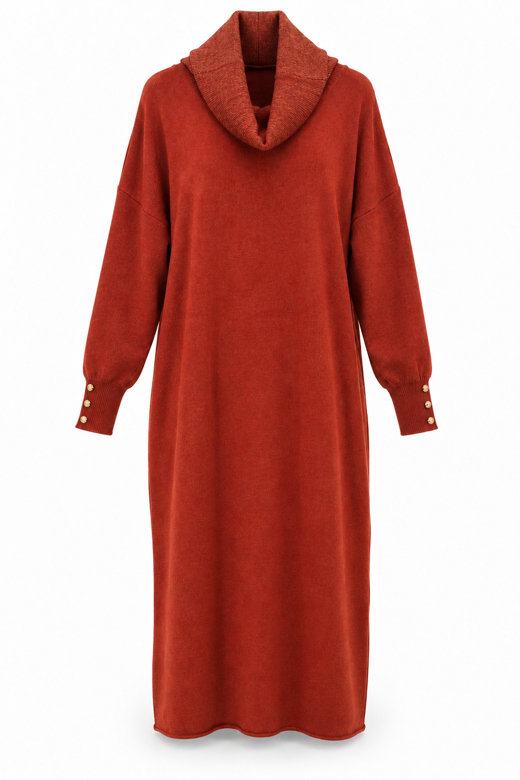 Rosamund Oversize Jumper Dress Rust