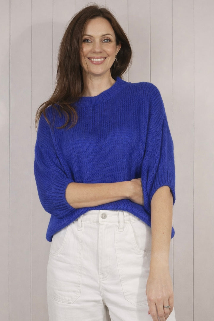 Rhia Round Neck Jumper Royal Blue