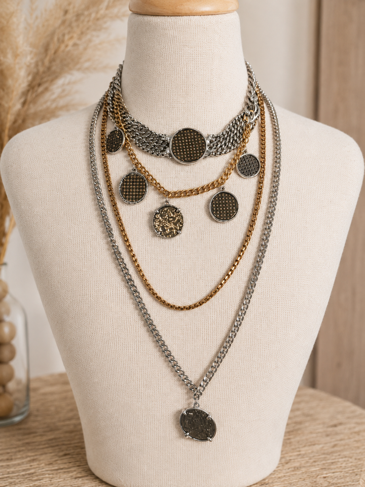 Monaco Mixed Chain Necklace Set