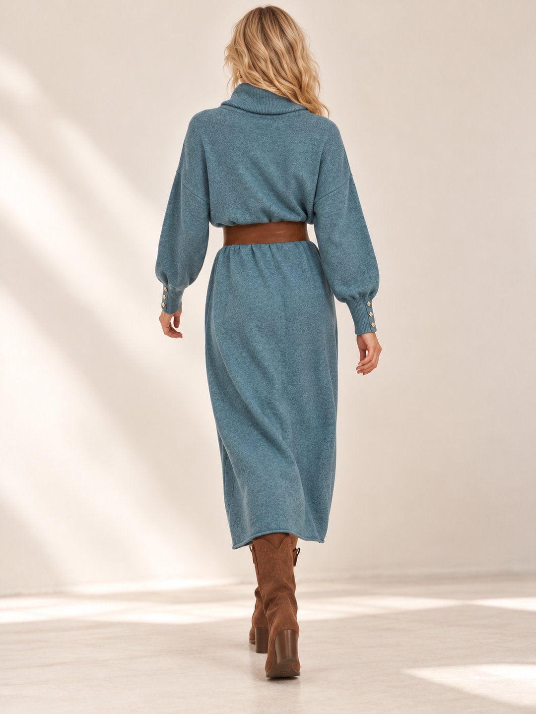 Rosamund Oversize Jumper Dress Teal