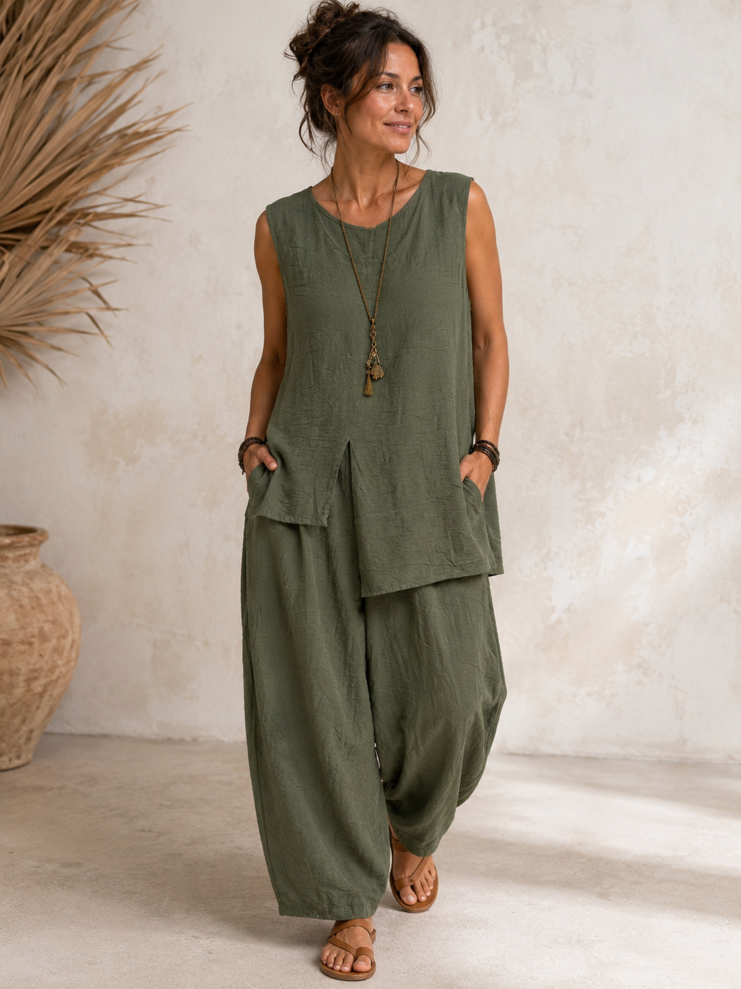 Graziana Co-Ord Set Khaki