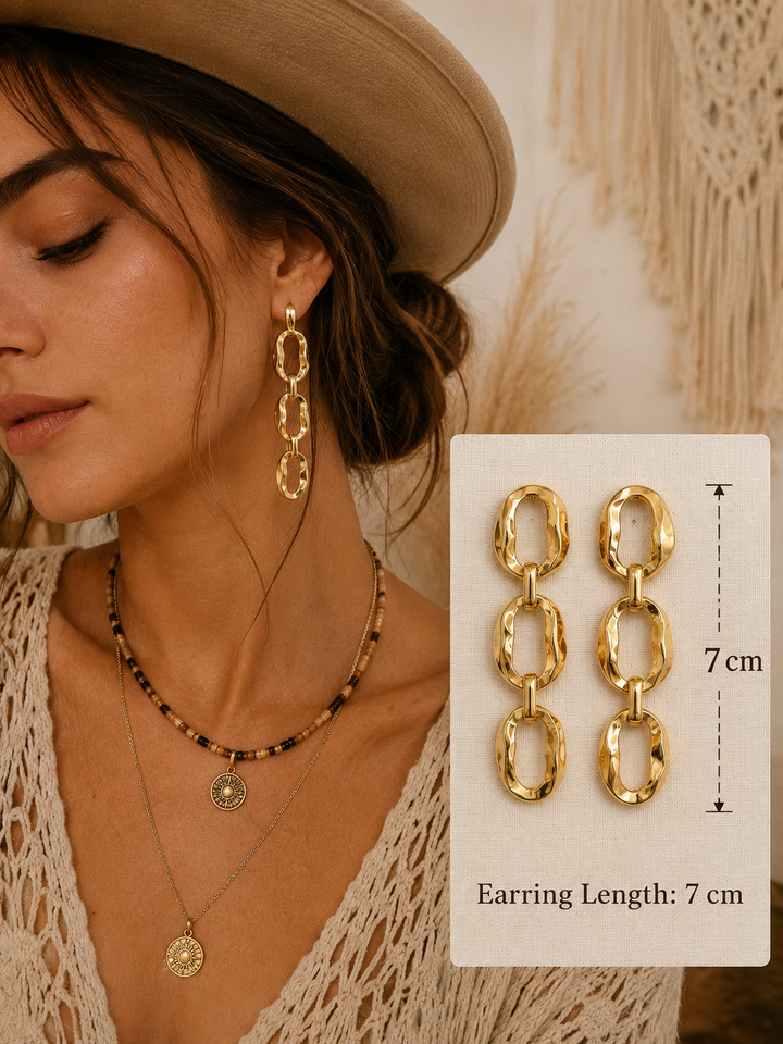 Molten Link Statement Earrings