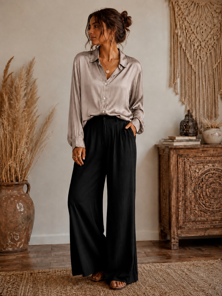 Gessenia Silky Shirt Pewter