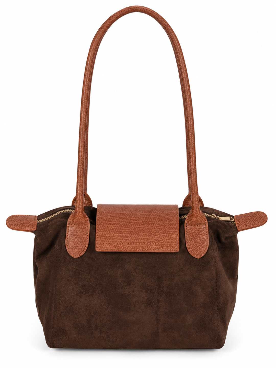 Margot Faux Suede Handbag Chocolate