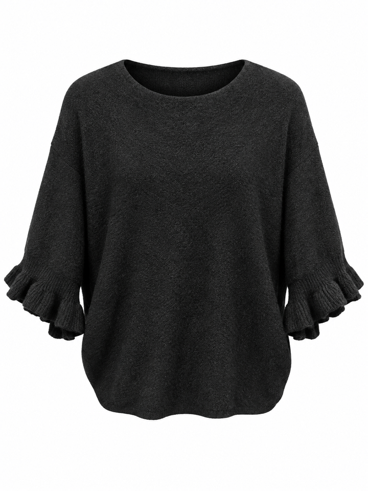Ada Frill Batwing Jumper Black
