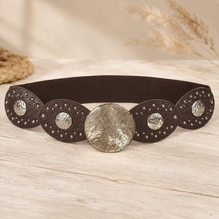Sedona Disc Stretch Belt Chocolate