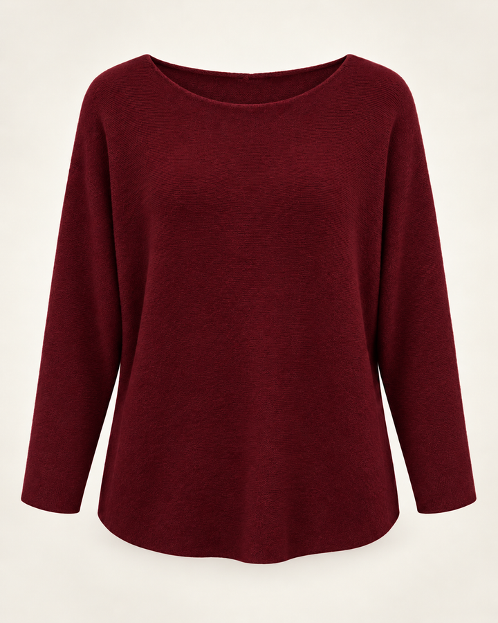Anabelle Round Neck Jumper Wine