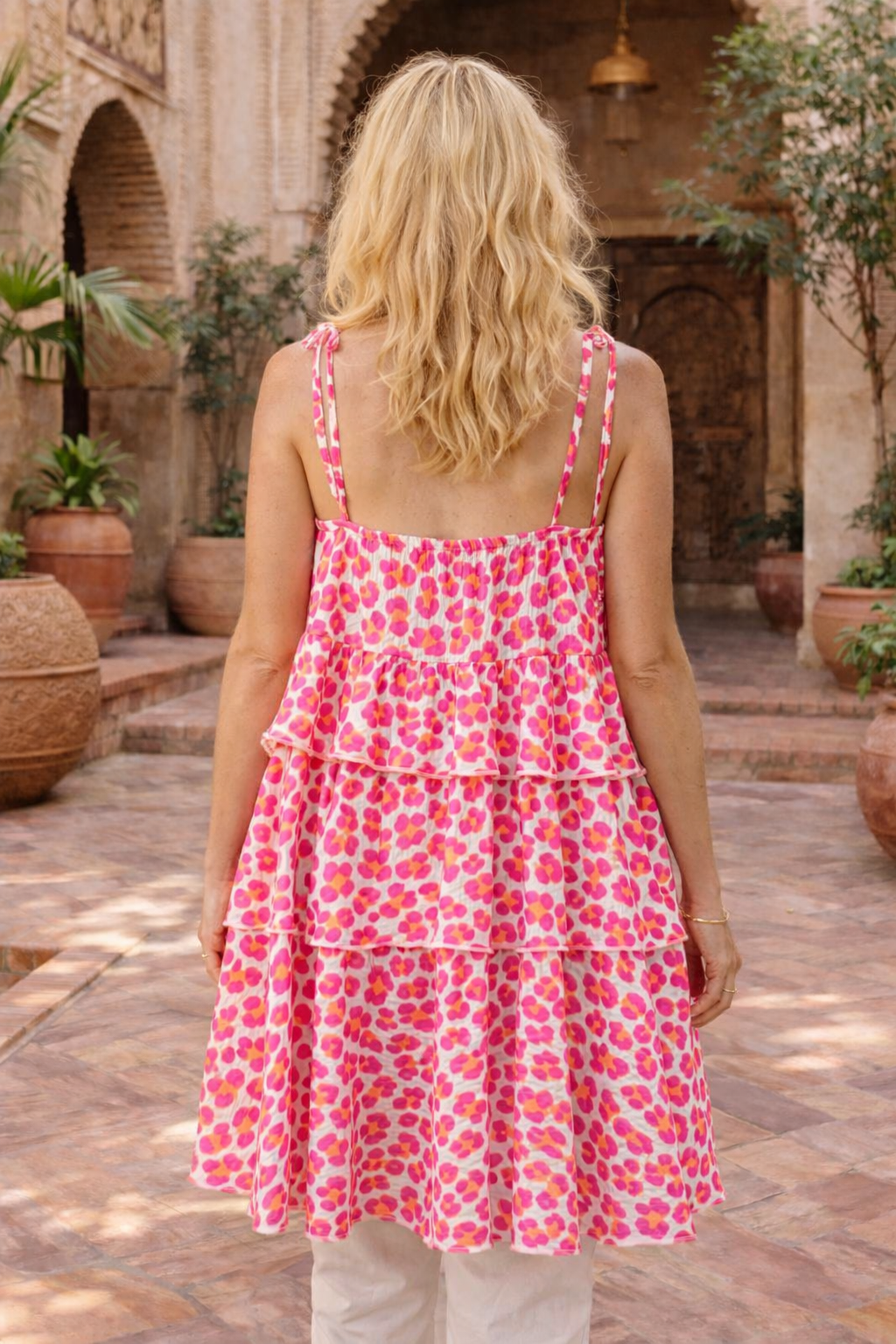 Neon Wild Leopard Tunic Fuchsia