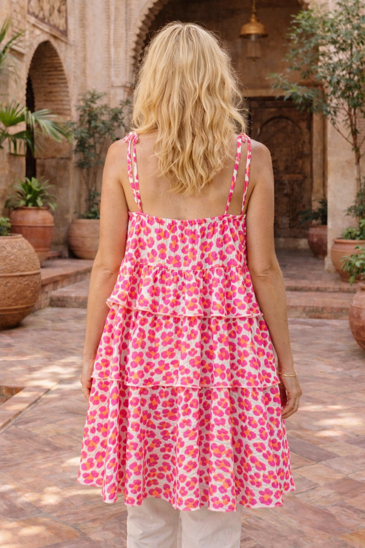 Neon Wild Leopard Tunic Fuchsia