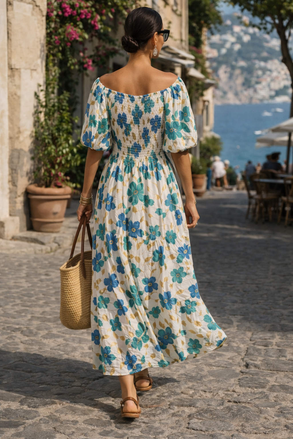 Elpida Gold Fleck Dress Teal