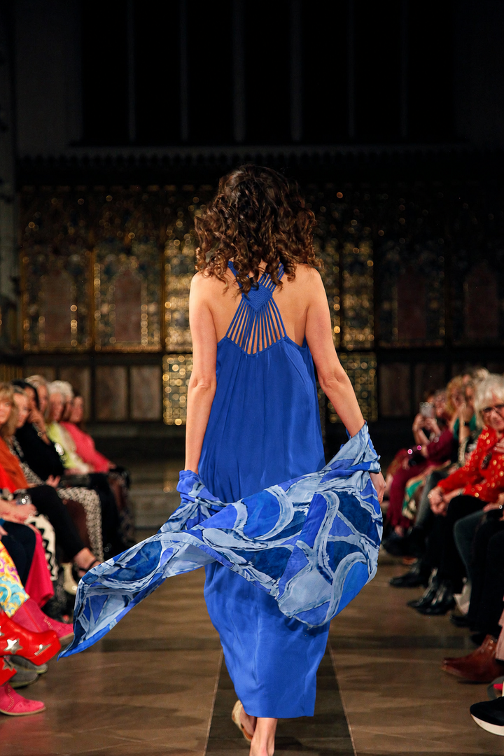 Michela Cross Back Dress Royal Blue