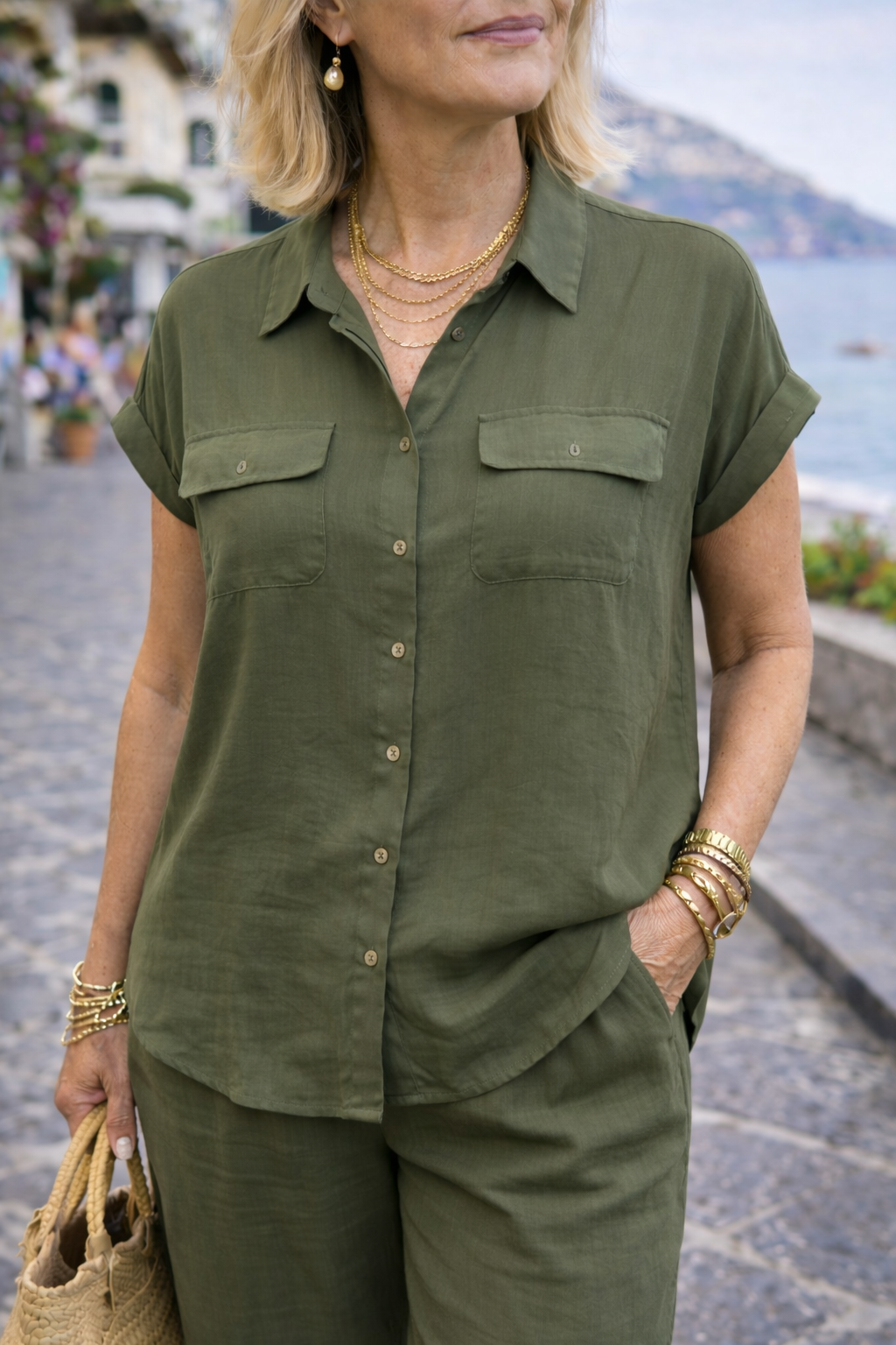 Elianna Co-Ord Set Khaki