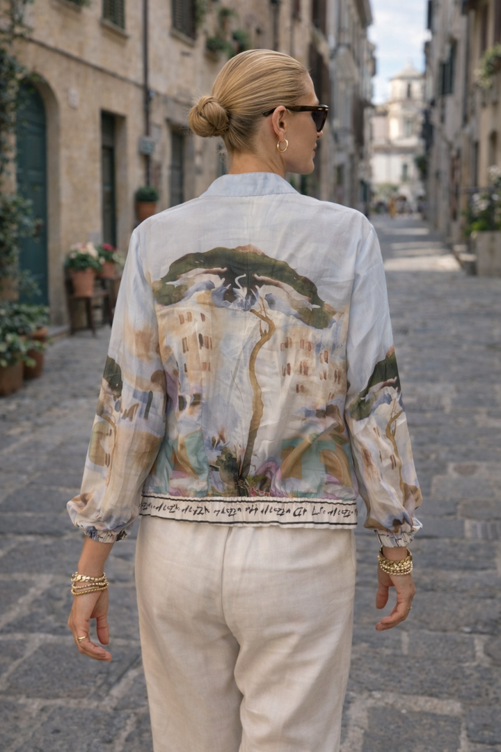 Tuscan Zip Up Jacket Blue