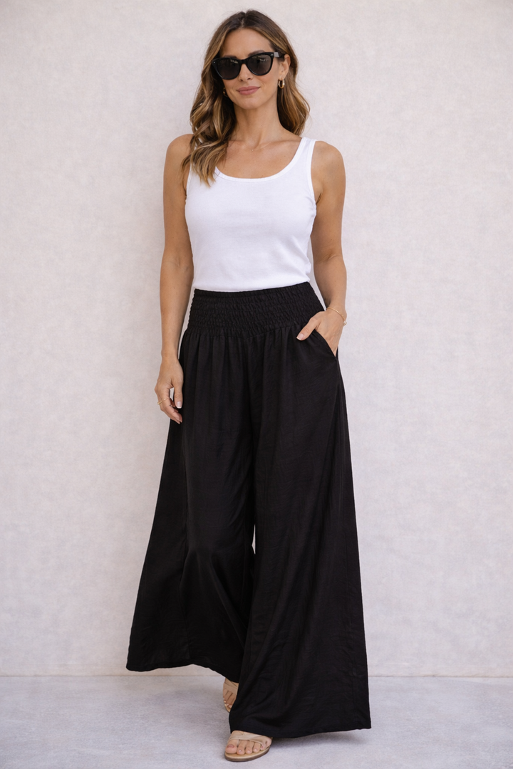 Paulina Palazzo Trousers Black