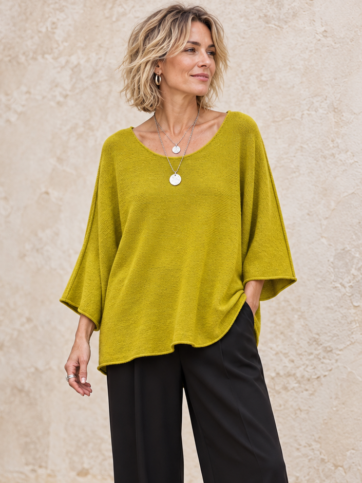 Anabelle Slouchy Top Ochre