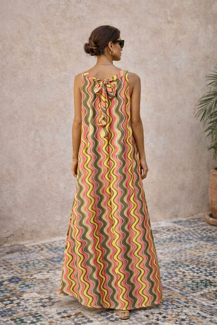 Zig Zag Shift Dress Khaki