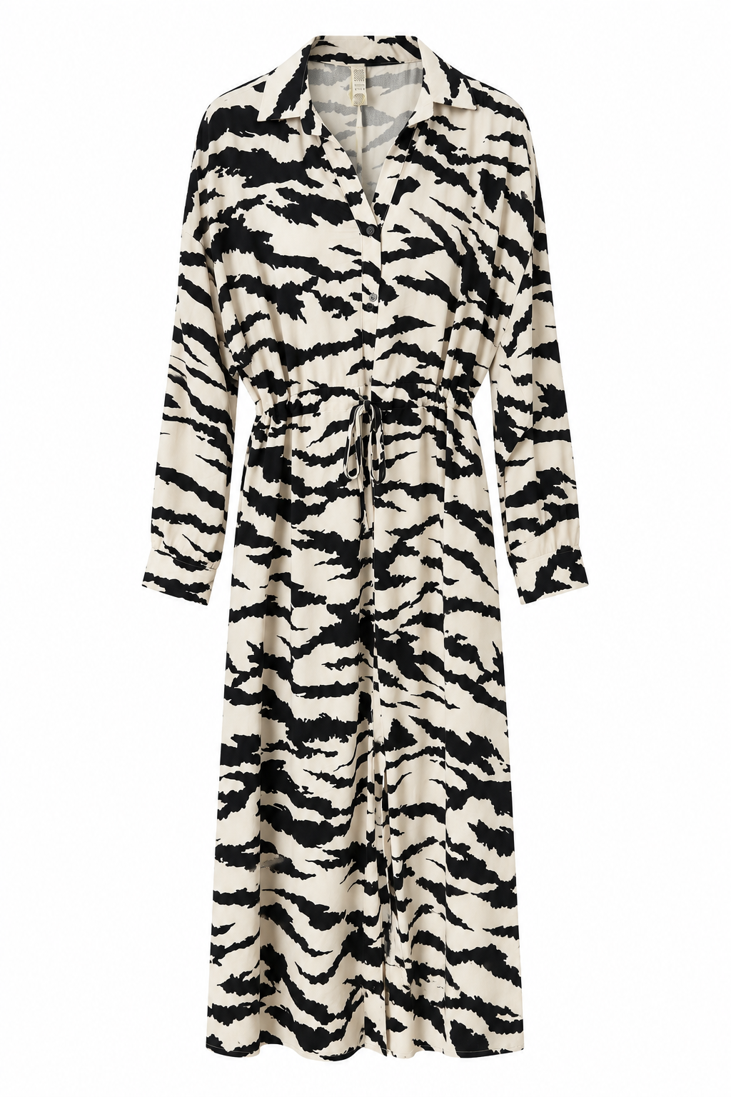 Zariah Zebra Print Dress White