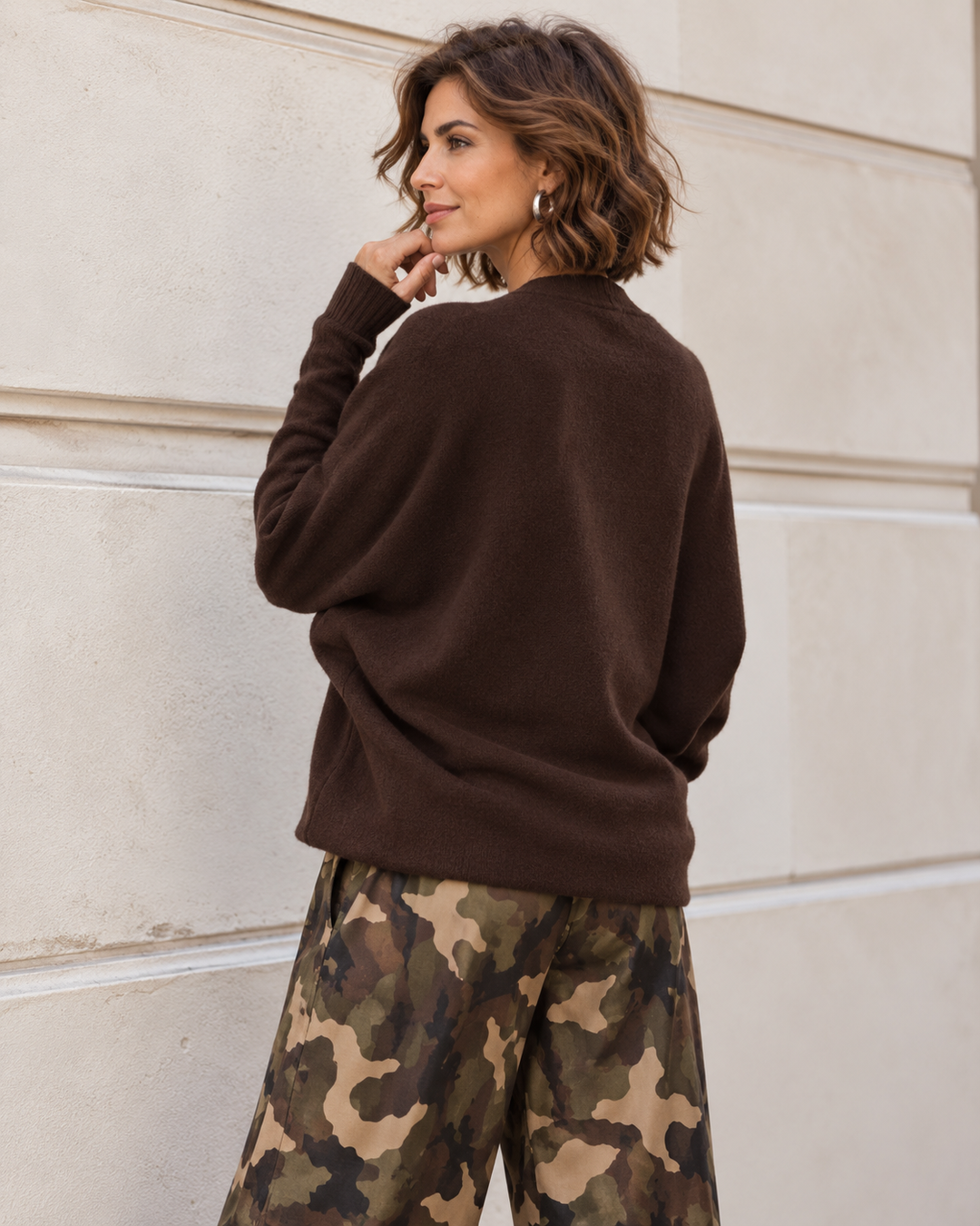 Isabella Asymmetric Top Chocolate