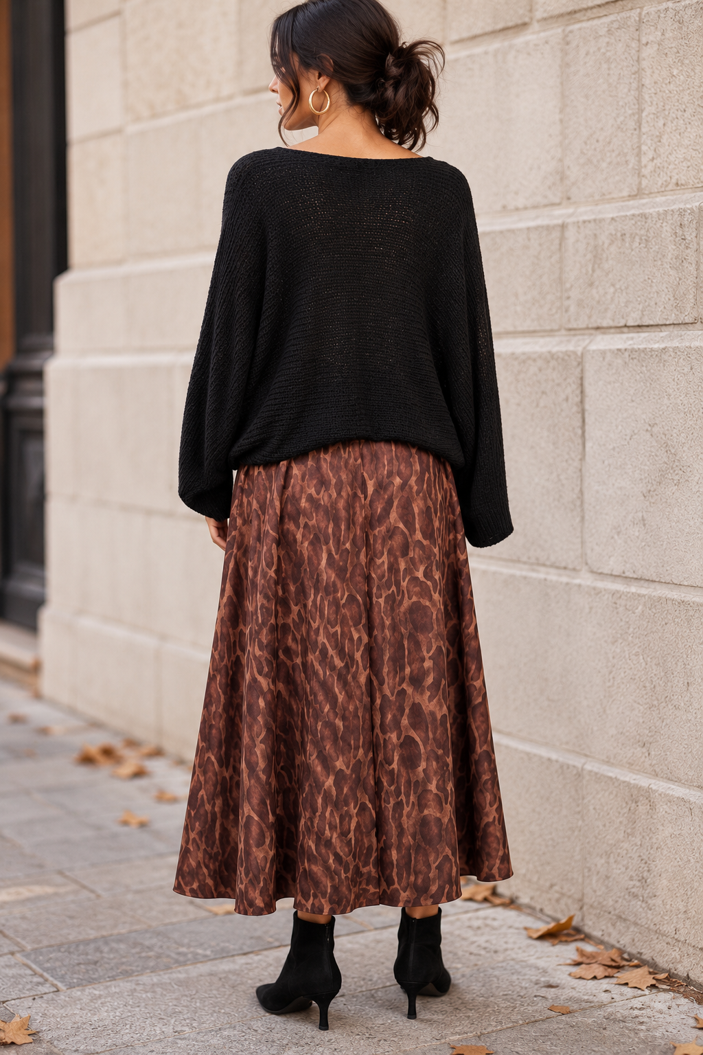 Cassie Faux Suede Leopard Skirt