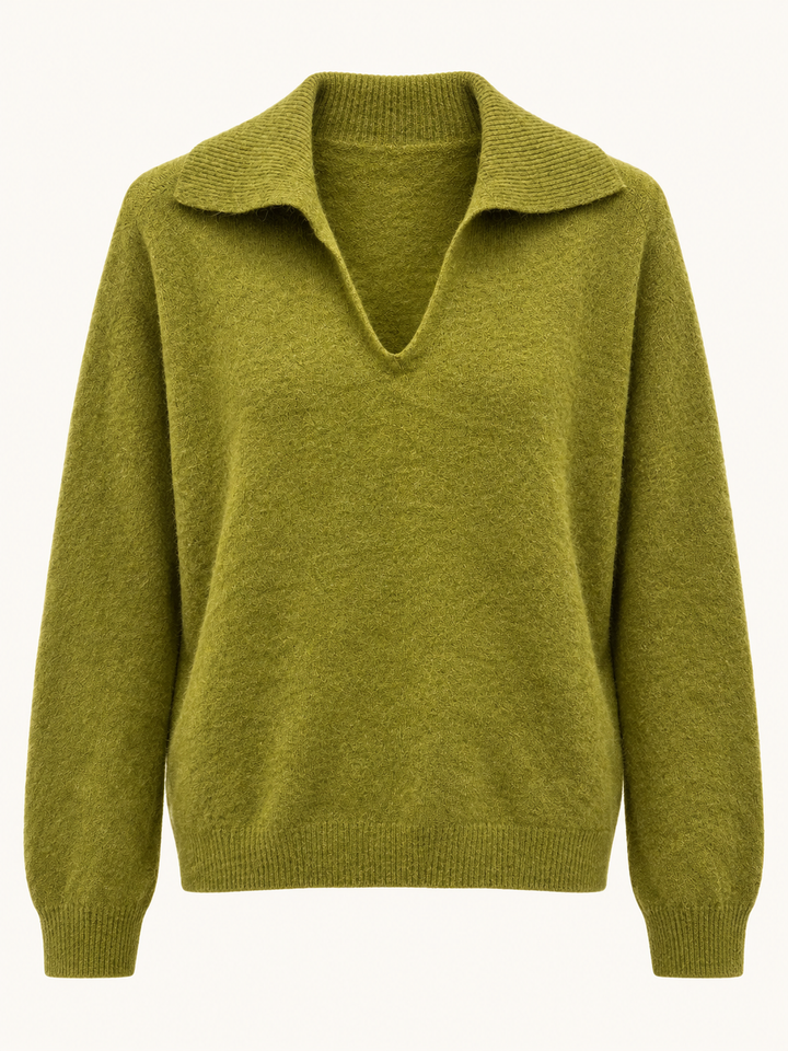 Reya Long Sleeve Collar Jumper Olive
