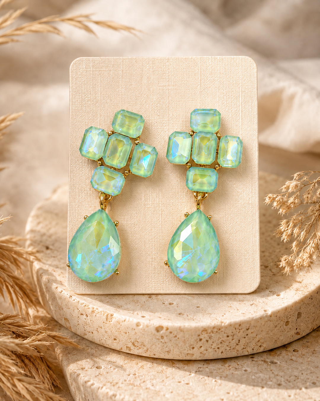 Ocean Opal Aurora Crystal Earrings