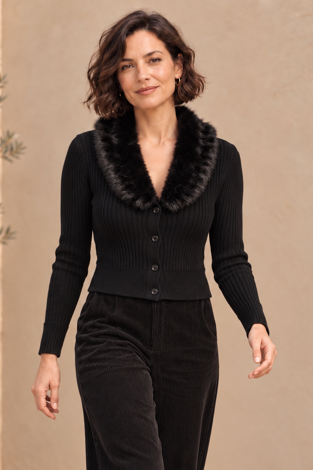 Cari knit Cardigan Black