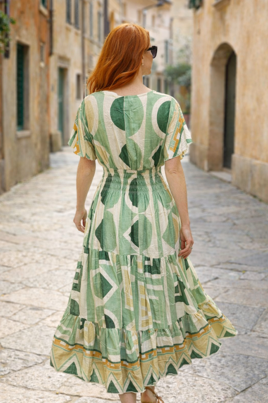 Astratta Verde Maxi Dress