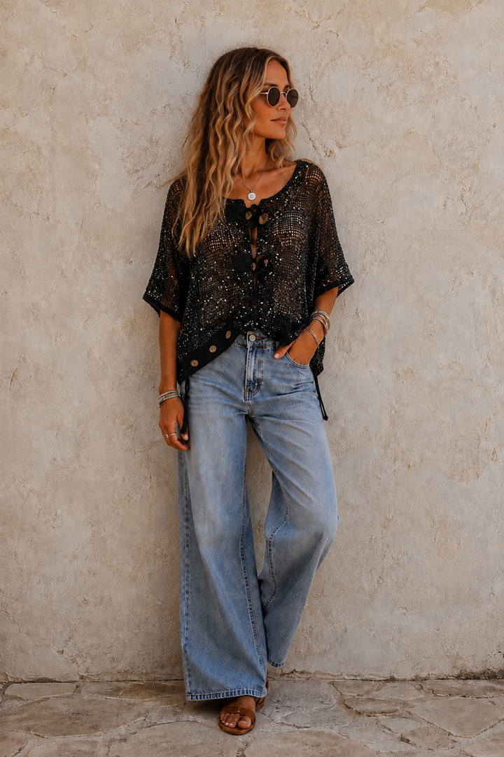 Lillian Lightweight Top Black