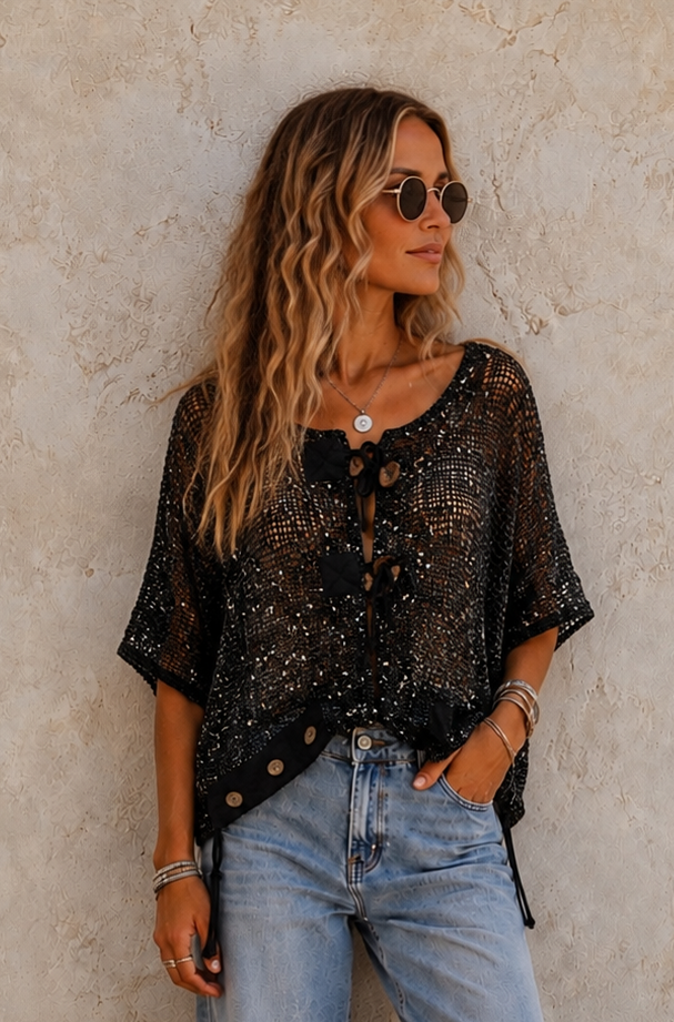 Lillian Lightweight Top Black