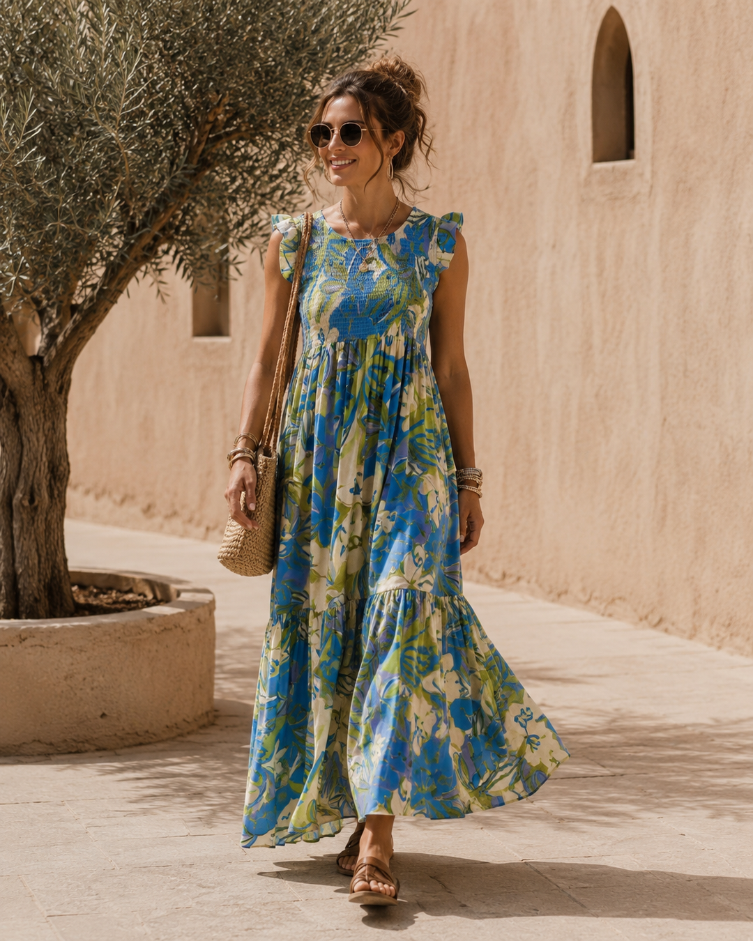 Toscana Maxi Dress Blue Floral