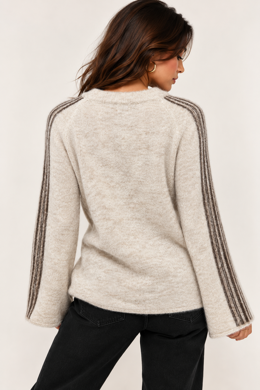 Shae Stripe Jumper Beige