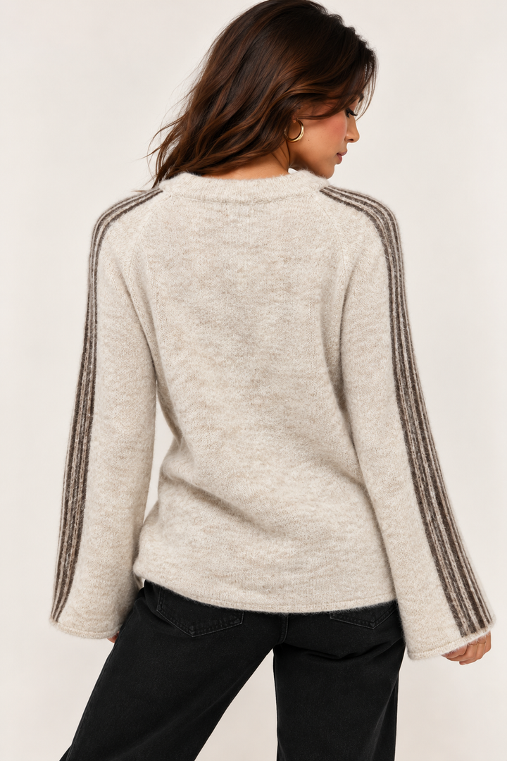 Shae Stripe Jumper Beige