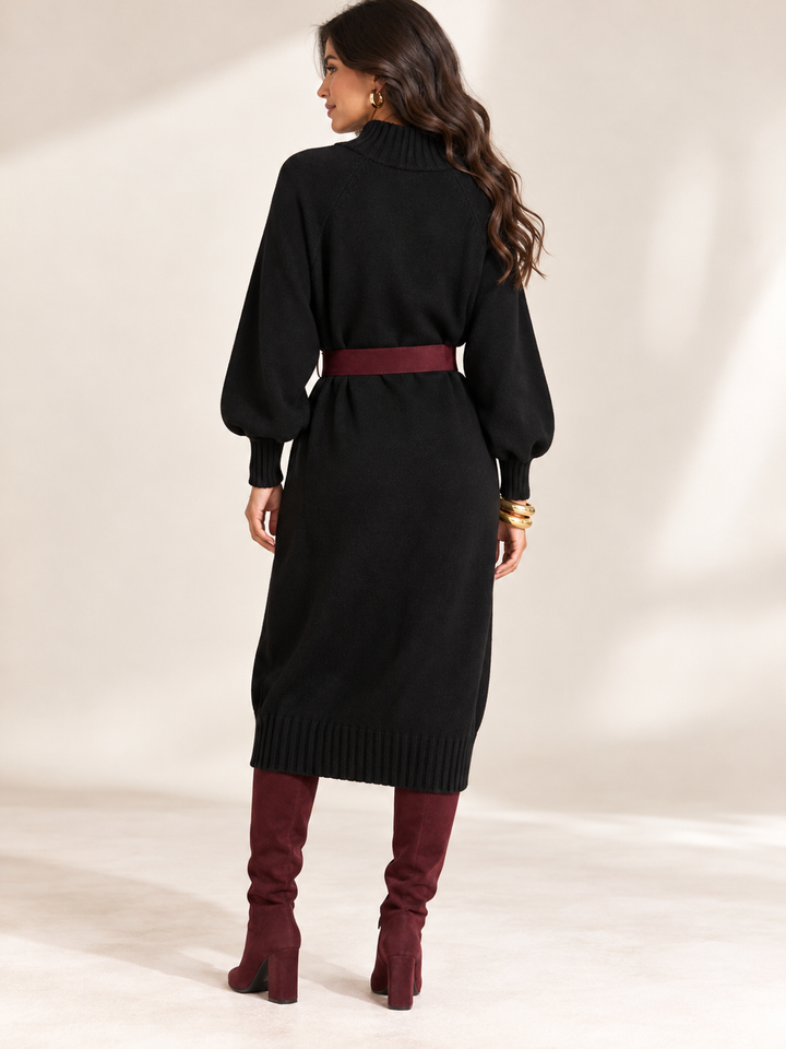 Stella Button Jumper Dress Black