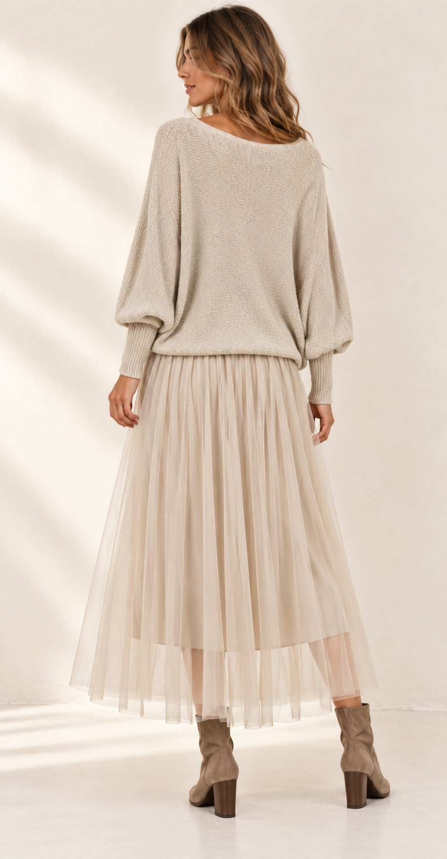 Levana Dress & Jumper Set Cream