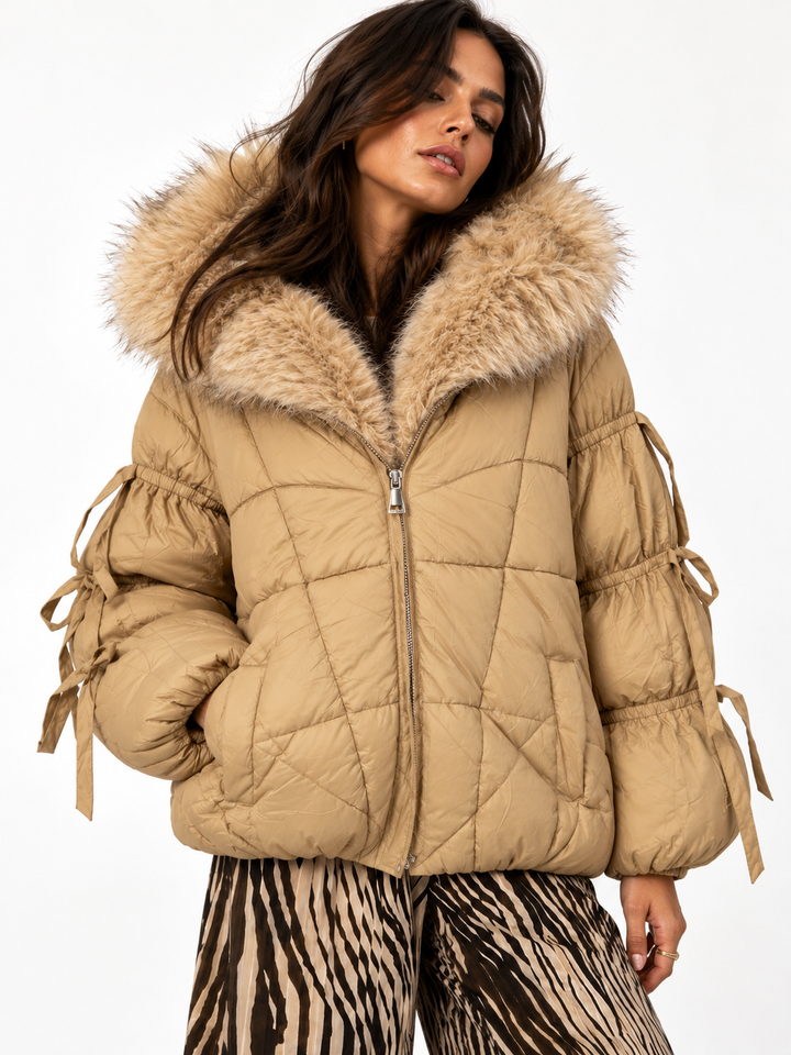 Blaze Oversized Puffer Coat Camel