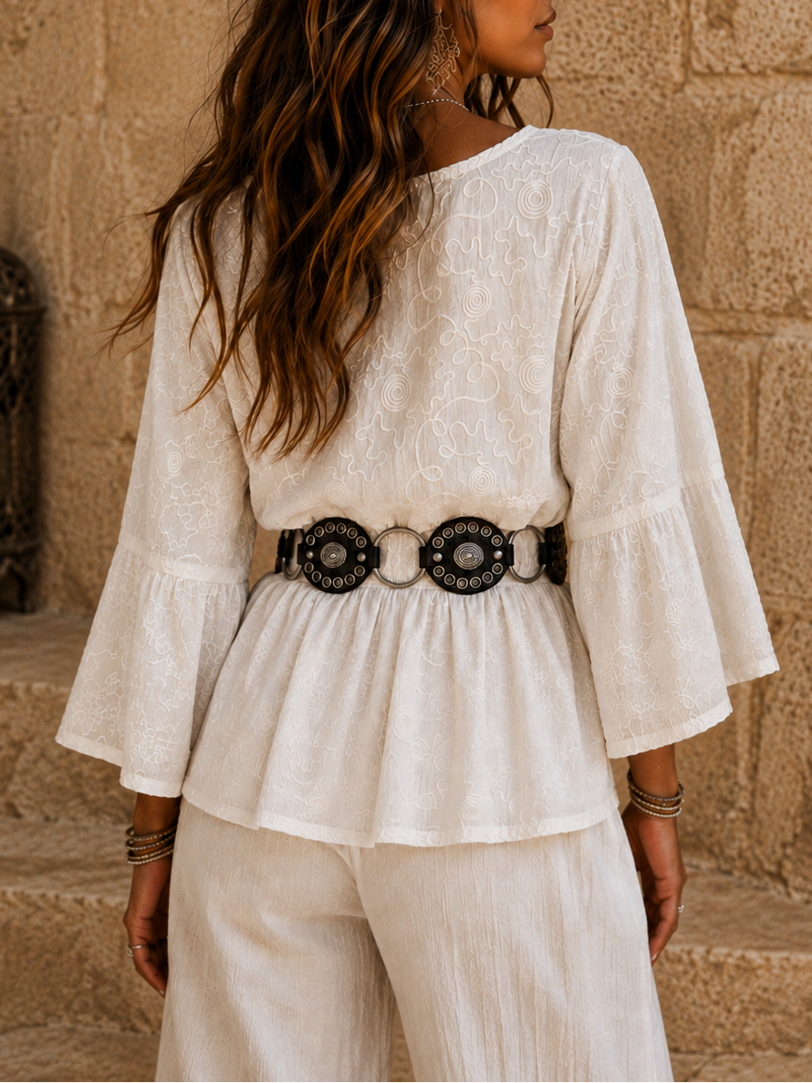 Desert Rose Conch Belt Black