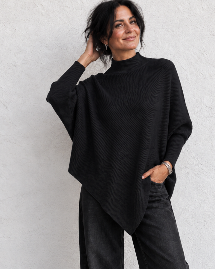 Alanis Asymmetric Jumper Black