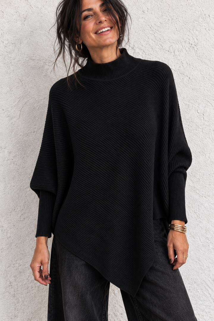 Alanis Asymmetric Jumper Black