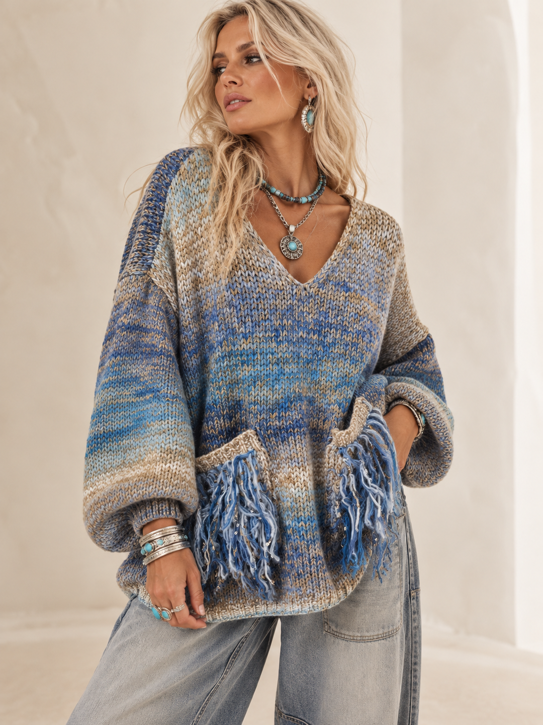 Boho Ombre Knit Jumper Multi
