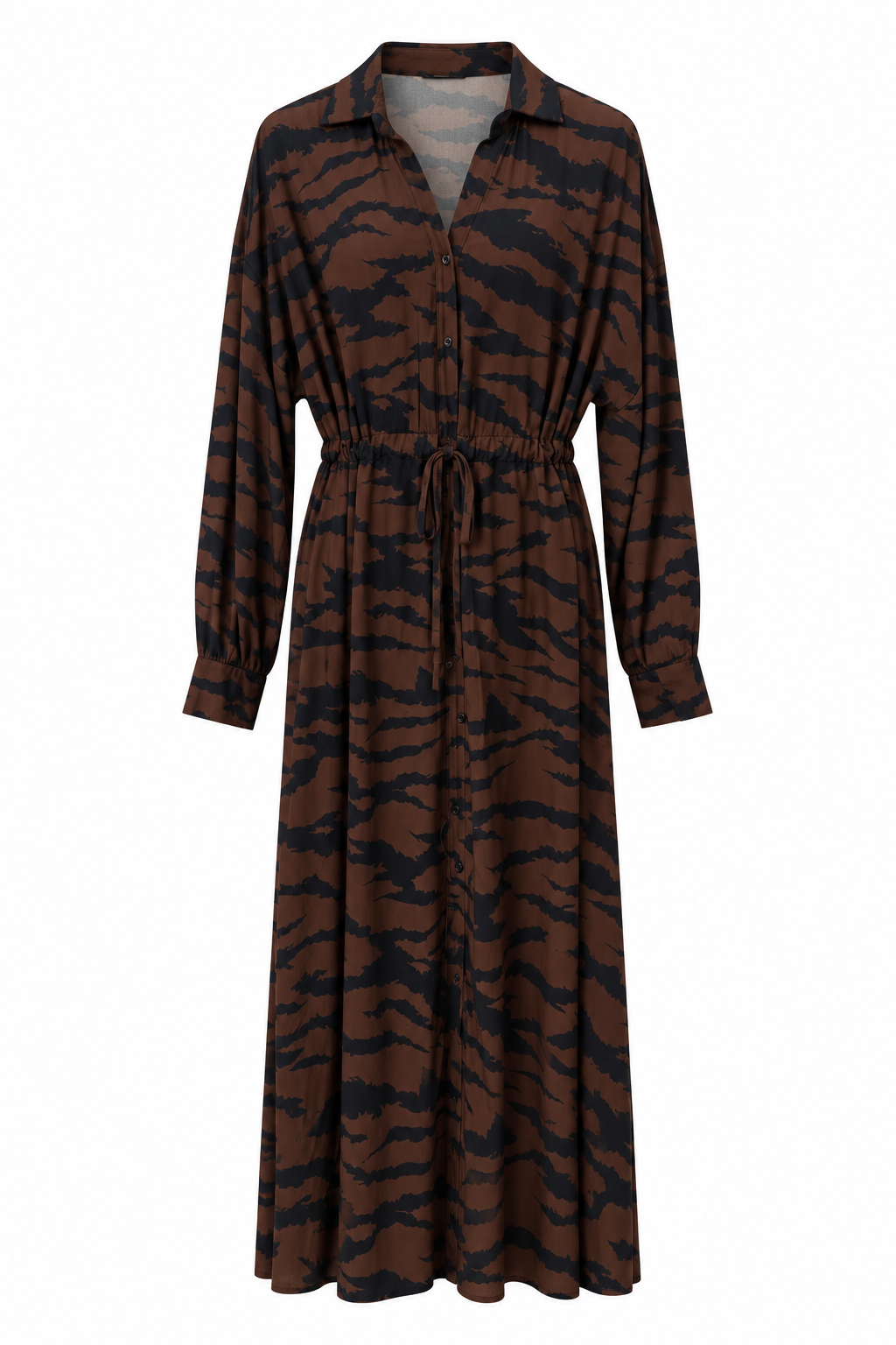 Zariah Zebra Print Dress Chocolate