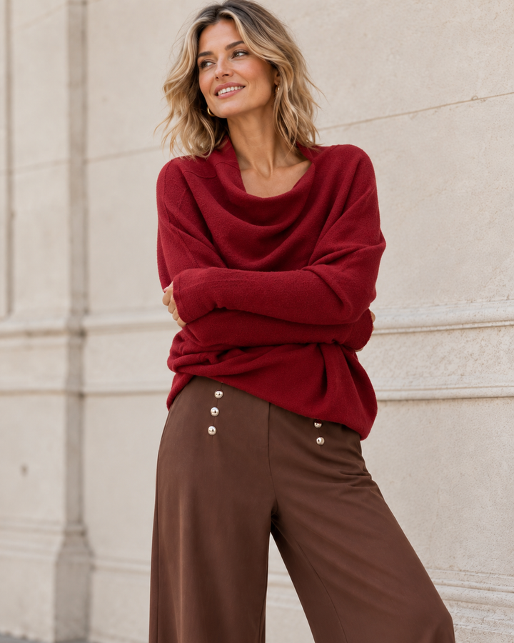 Isabella Asymmetric Top Cherry