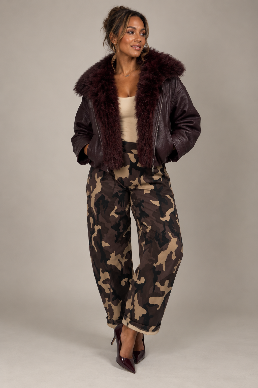Elektra Luxe Jacket Burgundy