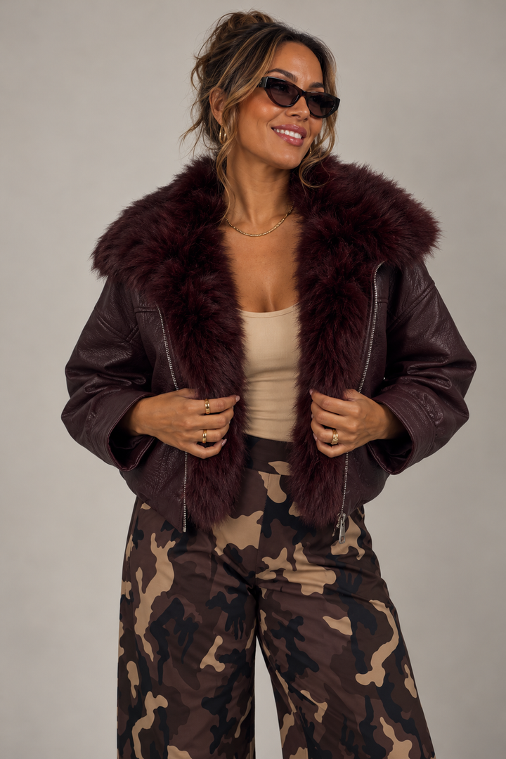 Elektra Luxe Jacket Burgundy