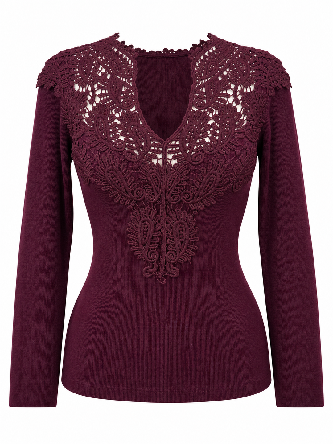 Amour Lace Detail Top Mulberry