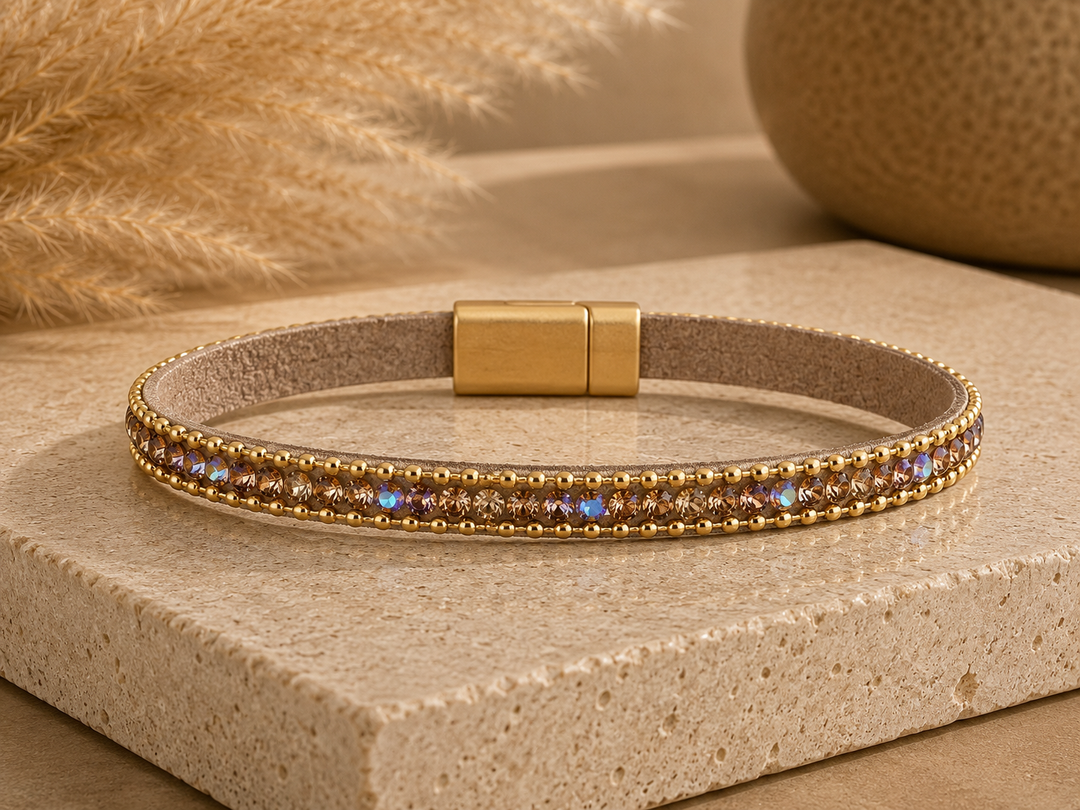 Magnetic Bracelet Mocha & Topaz