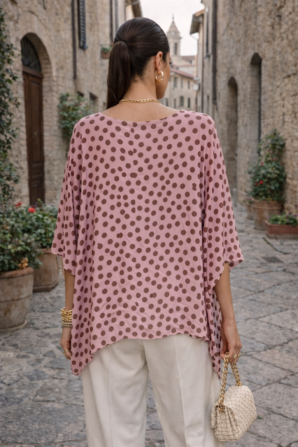 Alora Polka Dot Top Pink