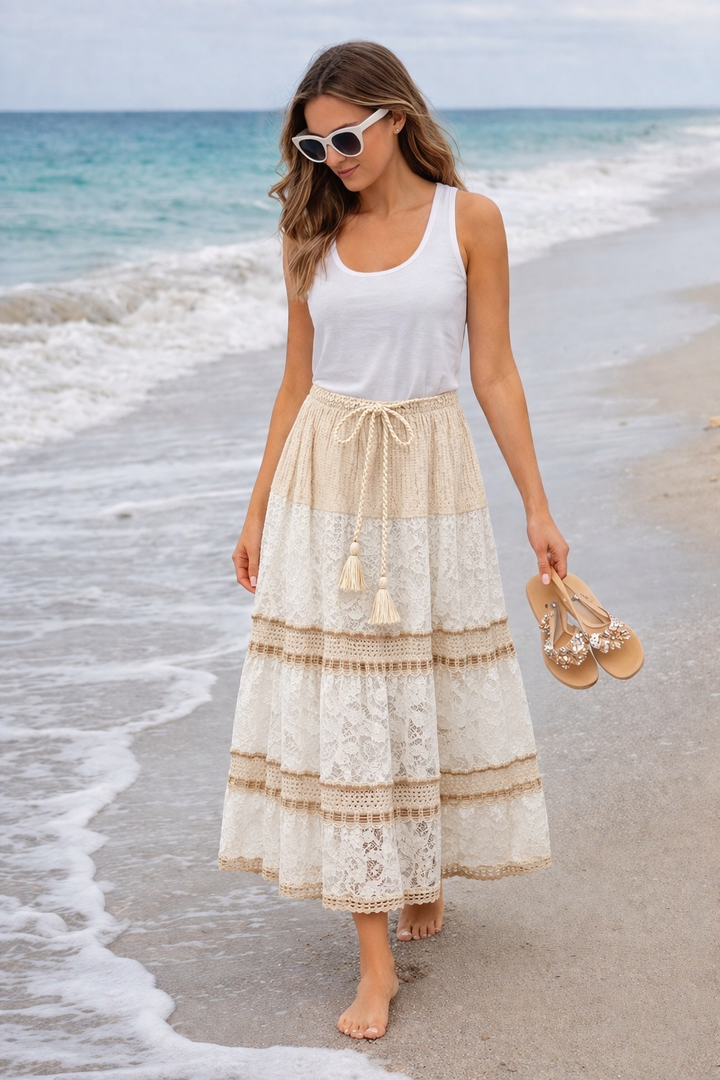 Bossa Boho Crochet Skirt