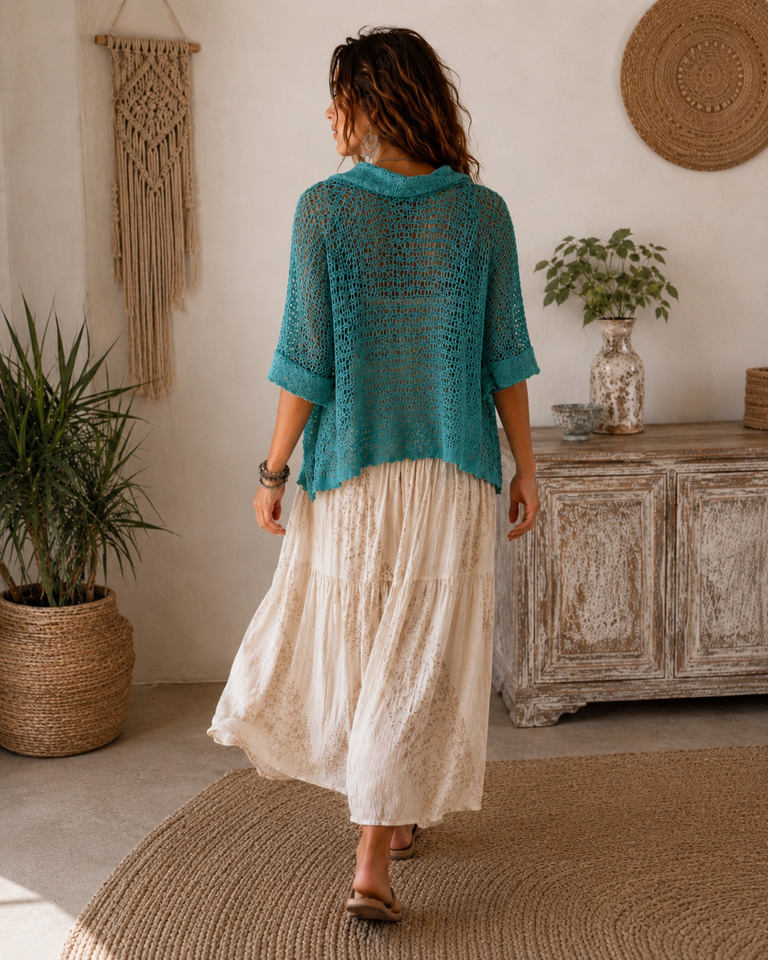 Pippa Popcorn Cardigan Teal