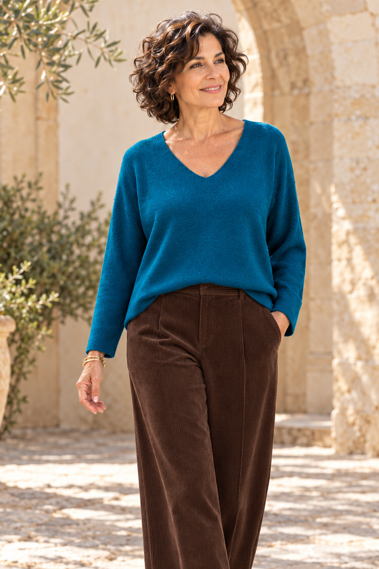 Anabelle V-Neck Jumper Teal