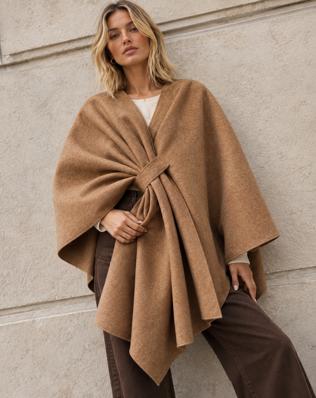 Beatrice Vintage Shawl/Wrap Camel